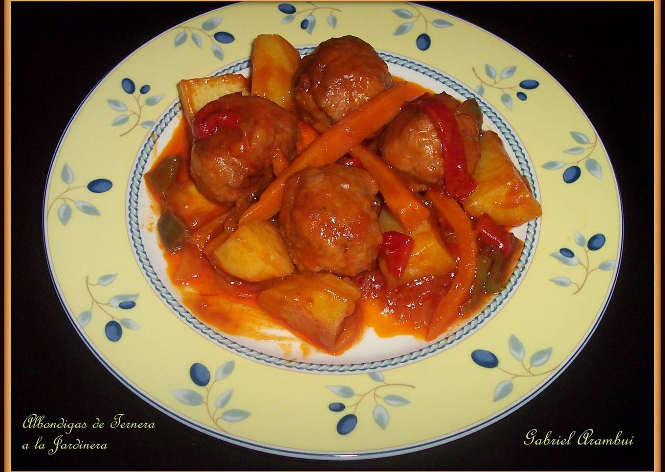 Albóndigas de Ternera a la Jardinera