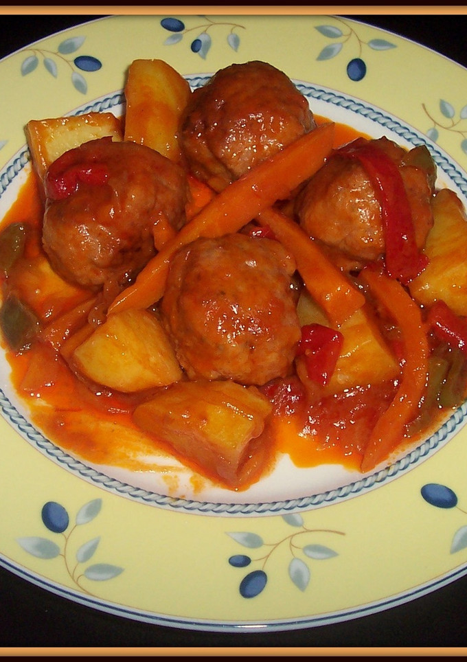 Una foto de Albóndigas de Ternera a la Jardinera