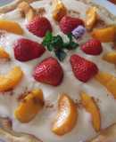 Tarta de crema a la canela con frutas