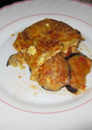 Una foto de Pastel de berenjena y queso