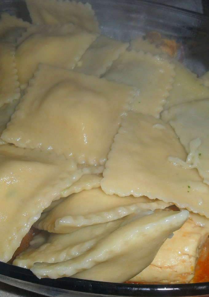 Una foto de Raviolón casero de espinaca y paté