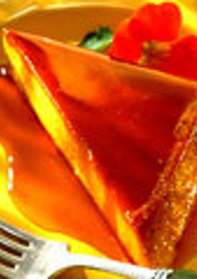Una foto de Flan de calabaza