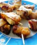 Bacon relleno de halloumi
