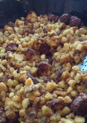 A picture of Migas Manchegas.