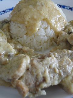 Una foto de Chuletas de pavo a la crema de mostaza