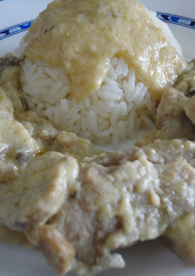 Una foto de Chuletas de pavo a la crema de mostaza