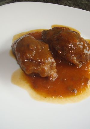 A picture of Pork Cheeks in Pedro Ximénez Sauce (Grandma's Style).