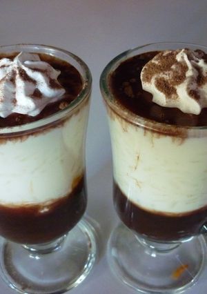 Una foto de Postre de arroz con leche y chocolate