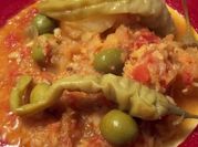 Una foto de caldo de patata de chile