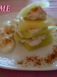 Una foto de Milhojas de melón
