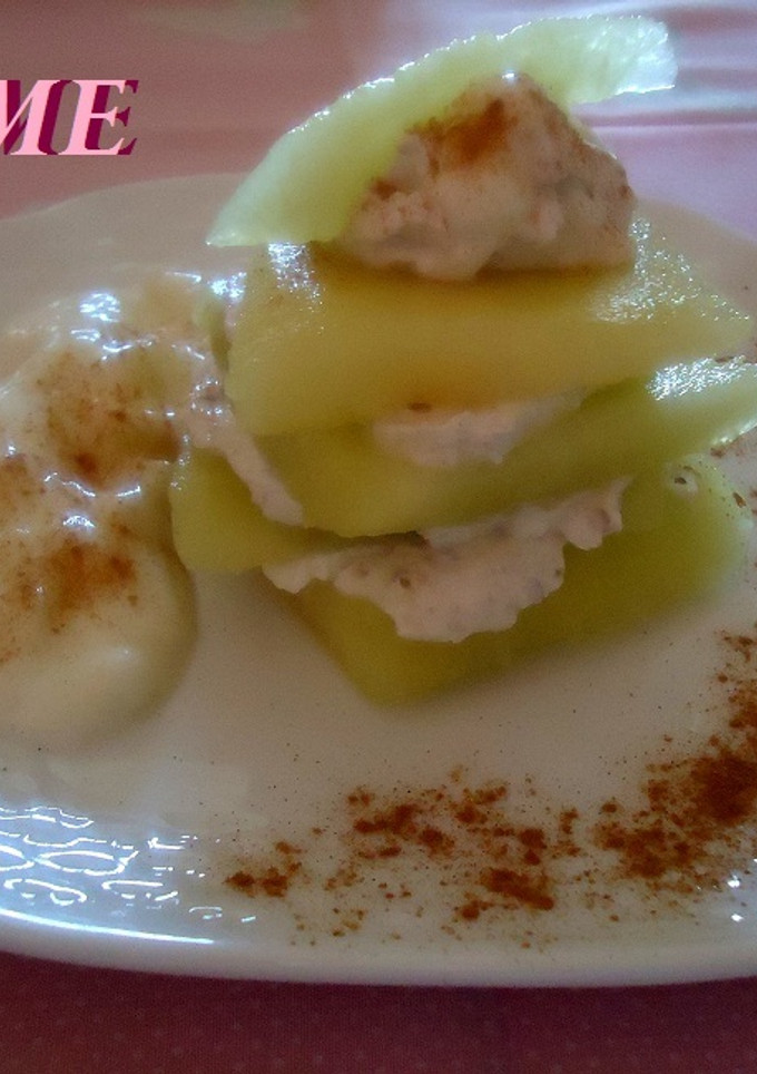 Una foto de Milhojas de melón