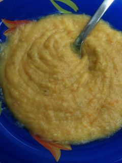 Una foto de Puré de patata con calabacín