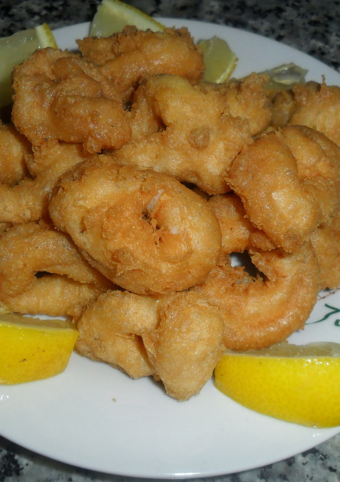 Una foto de Calamares en tempura