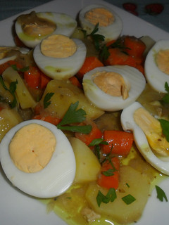 Una foto de Patatas y zanahorias en salsa de mostaza y miel