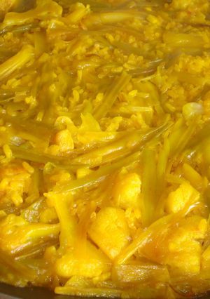Una foto de Paella de col