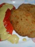 Milanesas de peceto con tomate en mostaza