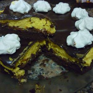 Torta mousse de chocolate, sin harina y con mousse de sambayón
