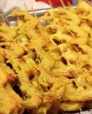 Pinchos de langostino con quicos sin gluten