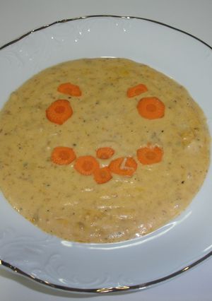 Una foto de Pure de patatas con sobrasada