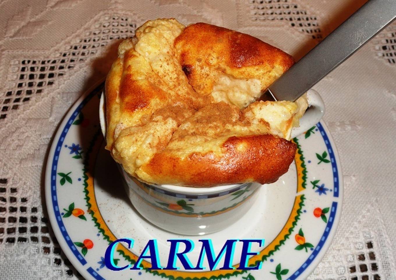 Soufleé de arroz con leche<br />
