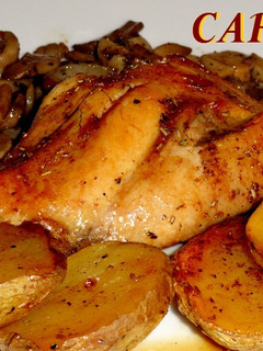 Una foto de Conejo asado con reducción Pedro Ximenez