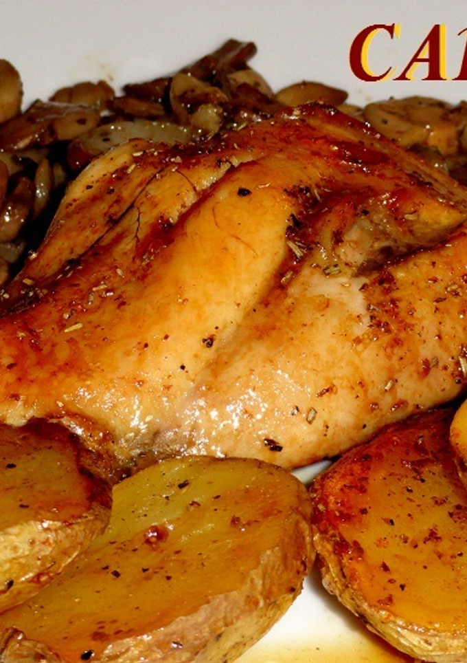 Una foto de Conejo asado con reducción Pedro Ximenez