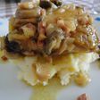Pollo guisado a la mostaza