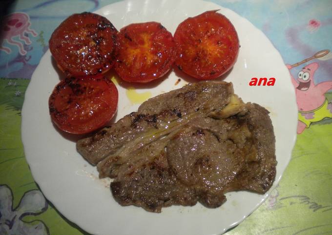 Michana con tomates fritos Receta de Ana- Cookpad