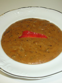 Una foto de Puré de patatas con pimientos secos
