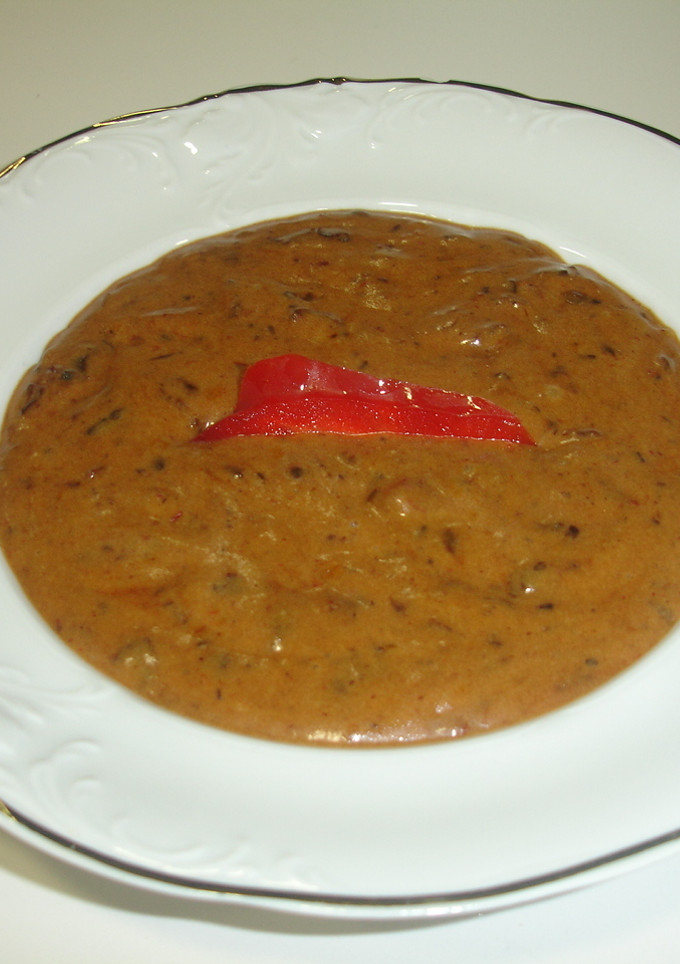 Una foto de Puré de patatas con pimientos secos