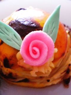 Una foto de Manzanas rellenas de puré de patatas
