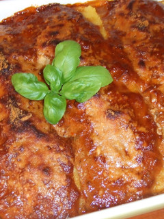 Una foto de Polenta gratinada con salsa de tomates secos