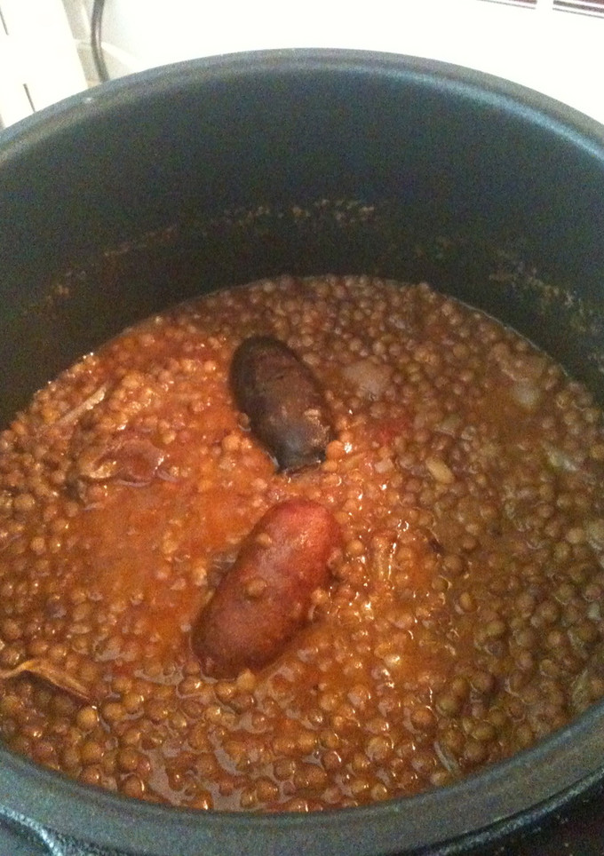 Una foto de Lentejas estofadas olla GM D