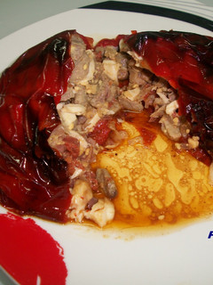 Una foto de Pimiento rojo relleno al horno