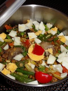 Una foto de Salteado de verduras y lentejas