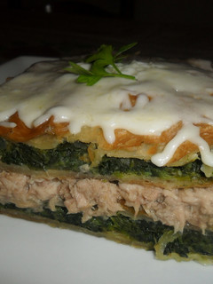 Una foto de Sandwich de hojaldre con atún y espinaca