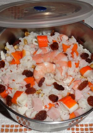 Una foto de Ensalada de arroz para fiambrera