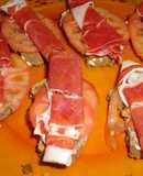 Pintxo de jamón ibérico con pan de centeno