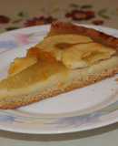 Tarta de manzana con base de almendras