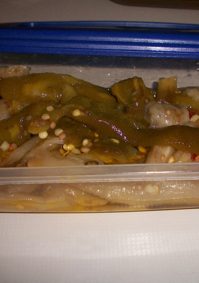 Una foto de Ensalada de berenjenas y pimientos asados