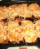 Filetes de lomo de cerdo gratinados al queso