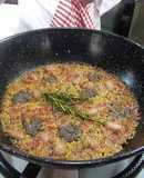 Arroz blanco y negro