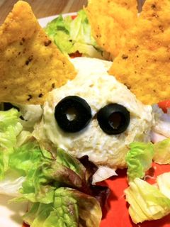 Una foto de Murciélagos de ensaladilla para Halloween