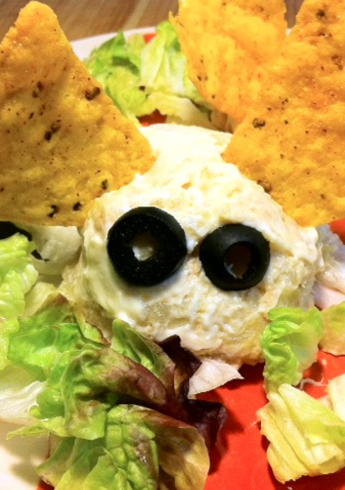 Una foto de Murciélagos de ensaladilla para Halloween