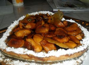 Una foto de Tarta de compota de nectarinas