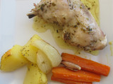 Pollo al horno con verduras