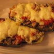 Berenjenas rellenas de carne y queso