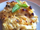 Puré de patatas al horno con champiñón