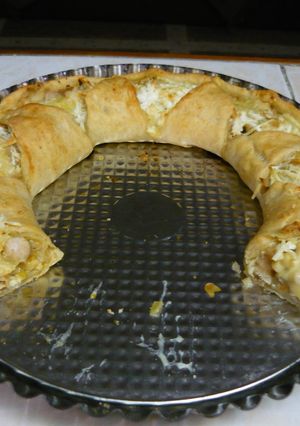 Una foto de Corona de Pollo con bechamel