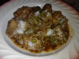 Alitas y arroz al vino tinto